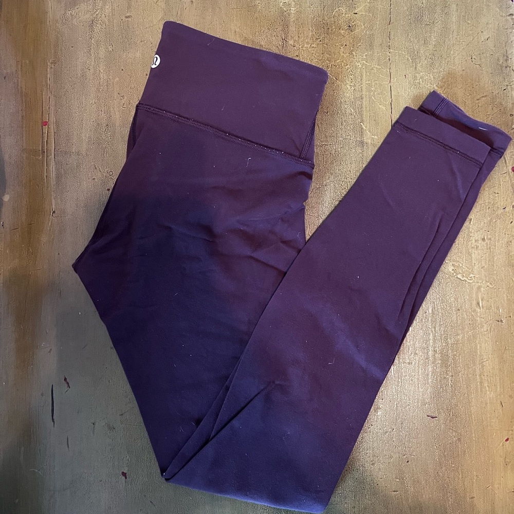 Lululemon size 6 plum leggings